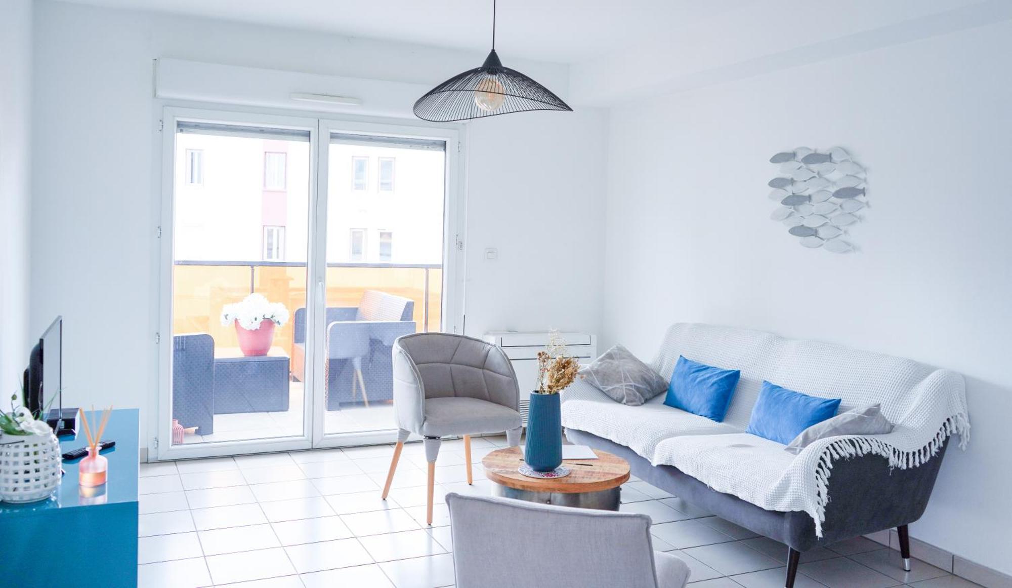 Bel Appartement Climatise & Parking Perpignan Bagian luar foto